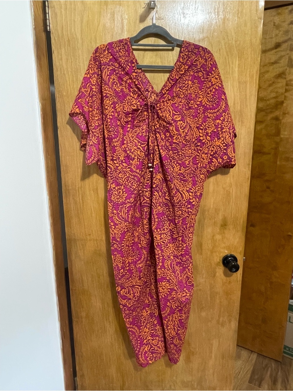 Zara ruched kaftan dress